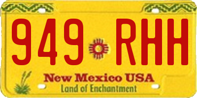 NM license plate 949RHH