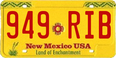 NM license plate 949RIB