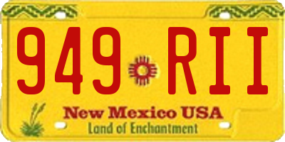 NM license plate 949RII