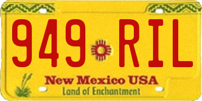 NM license plate 949RIL