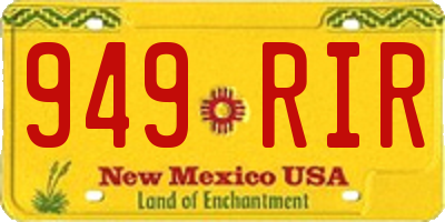 NM license plate 949RIR