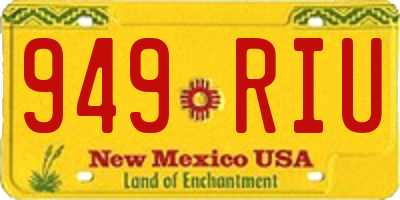 NM license plate 949RIU