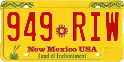 NM license plate 949RIW