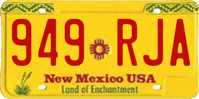 NM license plate 949RJA