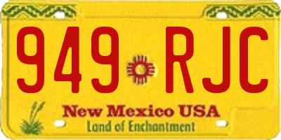 NM license plate 949RJC