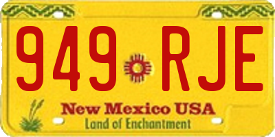 NM license plate 949RJE