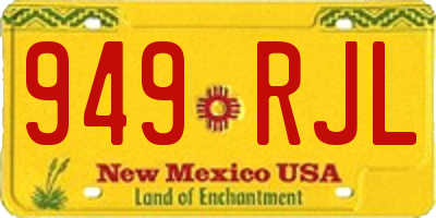 NM license plate 949RJL