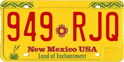 NM license plate 949RJQ