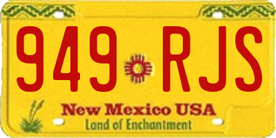NM license plate 949RJS