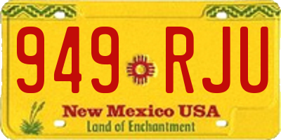 NM license plate 949RJU
