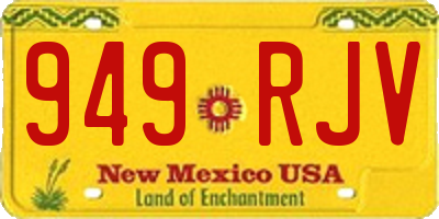 NM license plate 949RJV
