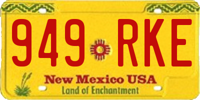 NM license plate 949RKE