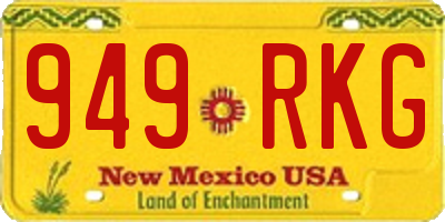 NM license plate 949RKG