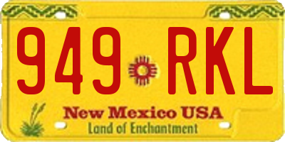 NM license plate 949RKL