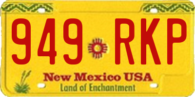 NM license plate 949RKP