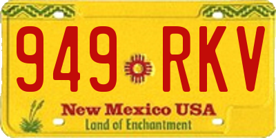 NM license plate 949RKV