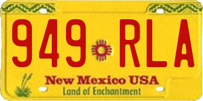 NM license plate 949RLA