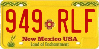 NM license plate 949RLF