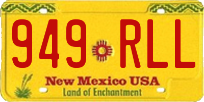 NM license plate 949RLL