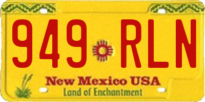 NM license plate 949RLN