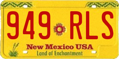 NM license plate 949RLS