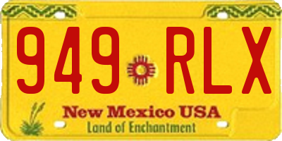 NM license plate 949RLX