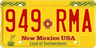 NM license plate 949RMA