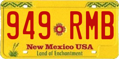 NM license plate 949RMB