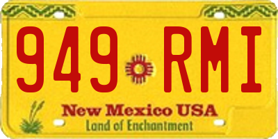NM license plate 949RMI