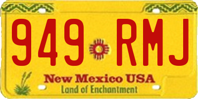 NM license plate 949RMJ