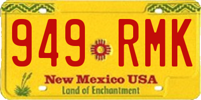 NM license plate 949RMK