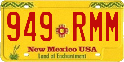 NM license plate 949RMM