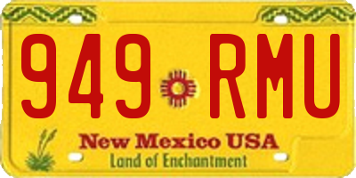 NM license plate 949RMU