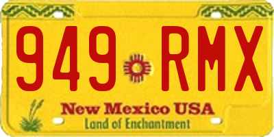 NM license plate 949RMX