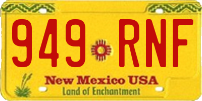 NM license plate 949RNF