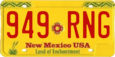 NM license plate 949RNG