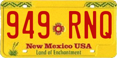 NM license plate 949RNQ