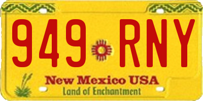 NM license plate 949RNY
