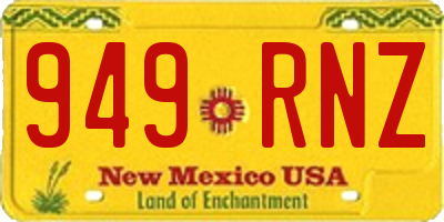 NM license plate 949RNZ