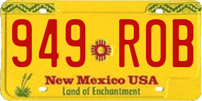 NM license plate 949ROB