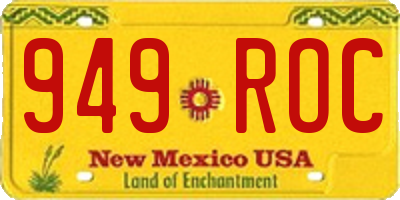 NM license plate 949ROC