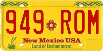 NM license plate 949ROM