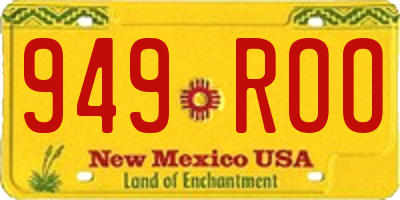 NM license plate 949ROO