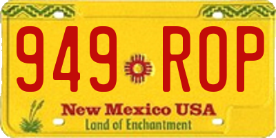 NM license plate 949ROP