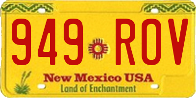 NM license plate 949ROV