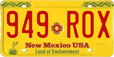 NM license plate 949ROX