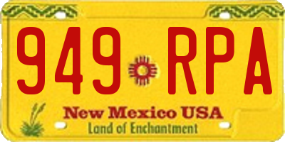 NM license plate 949RPA