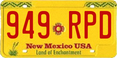 NM license plate 949RPD