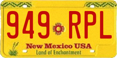 NM license plate 949RPL
