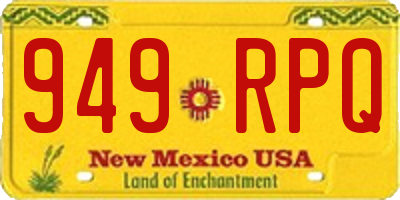 NM license plate 949RPQ